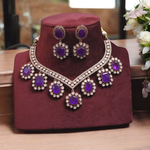 Indian Bridal Luxe Design Polki Choker Set, Luxe Polki Pakistani Jewelry Set, Pakistani Polki Choker Set, Bollywood Polki Necklace Set - Libasaa.com