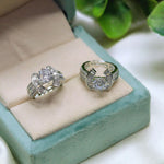 Gold-Plated Solitaire CZ Ring with Baguette Accents – Elegant Bridal & Party Jewelry - Libasaa.com