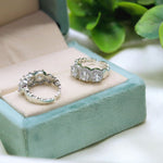 Royal Gold-Plated Solitaire CZ Baguette Ring Set Bridal & Party Wear Jewelry - Libasaa.com