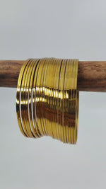Plain 24 Bangles Set, 24 Thin Bangles set, Bracelet Set, Golden Chudiya, Bollywood, Kadas, Mix n Match