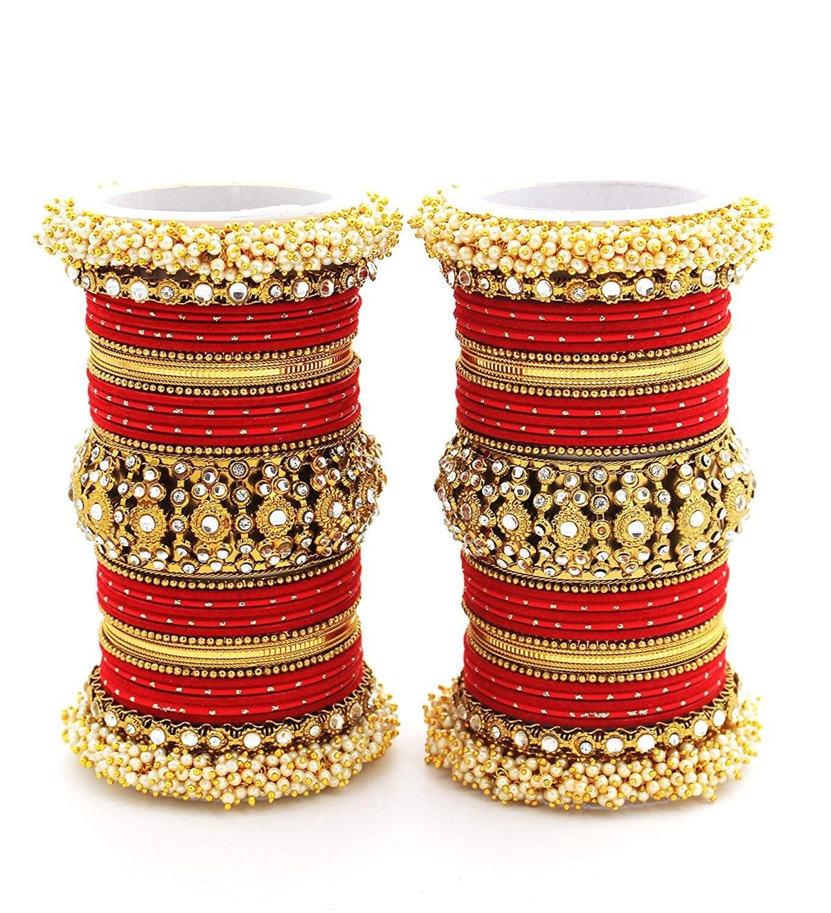 Indian bangle set, Wedding bangles, Indian bangles, Traditional Indian jewelry, Brass Metal and Stone Bridal Bangle Set for Women