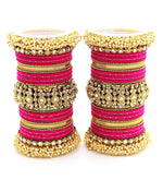 Indian bangle set, Wedding bangles, Indian bangles, Traditional Indian jewelry, Brass Metal and Stone Bridal Bangle Set for Women