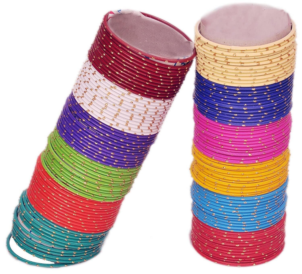 Indian Bangle Set, Indian Bangles, Bollywood Bangles, Plain Zari Bangle Set Pack of 144 psc, Crystal Bangle Set for Women