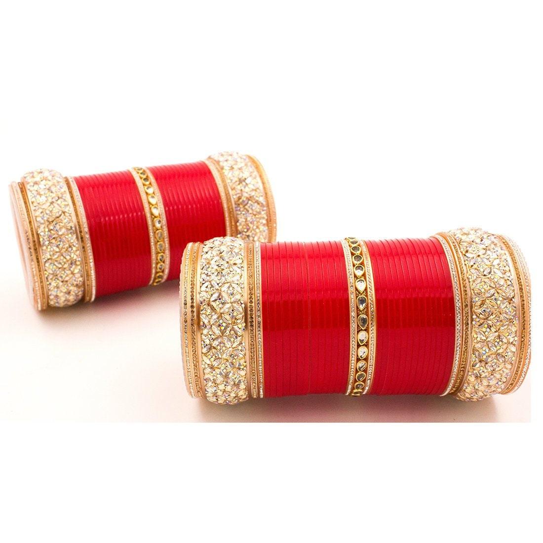 Traditional Bridal Chura, Punjabi Chuda Wedding Bangles, Punjabi Choora, Pakistani Choora, Punjabi Chooda, Bridal jewelry, Gift ideas
