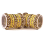 Handmade Indian Bangle Set, Silk Thread Stone Bangle Set 42 Psc, Bridal Bangles, Traditional Bangle Set for Women, Indian Wedding Bangles