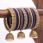 Bridal Velvet Bangles with Golden Work Tassel Bangle Latkan Wedding Bangle Lightweight Jewelry Bridal Bangles, Bridesmaid Gift