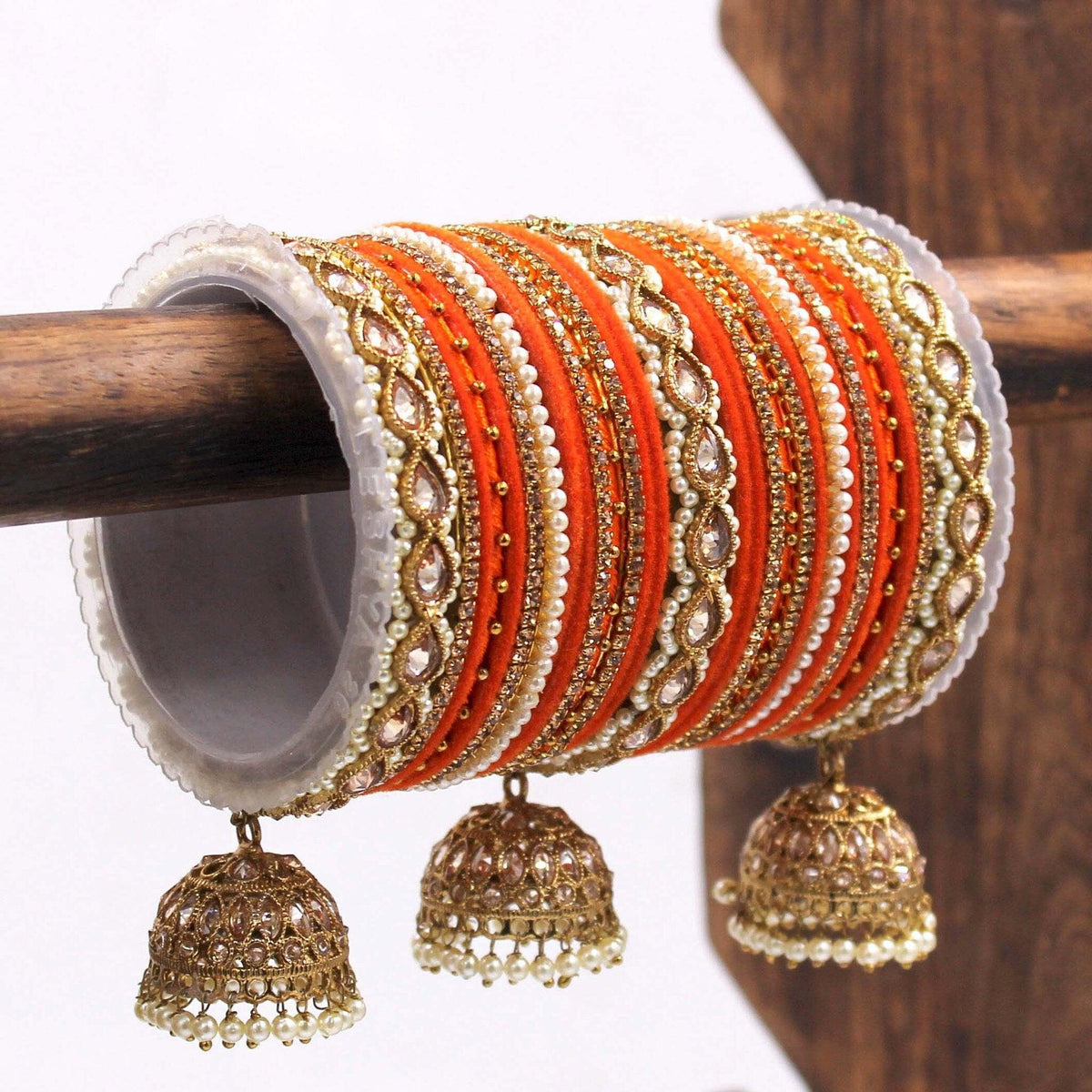 Bridal Velvet Bangles with Golden Work Tassel Bangle Latkan Wedding Bangle Lightweight Jewelry Bridal Bangles, Bridesmaid Gift