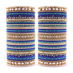 Rich Texture Multicolor Bangle Set with Stone work Kada, Pakistani & Indian bangles, Wedding jewelry, colorful bangles