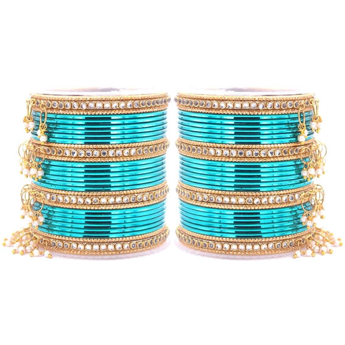 Indian Bangle Set, Metal Bangles set for 54 psc, Bridal Bangles, Traditional wedding Bangle Bracelet set for women