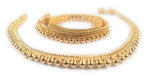 Thin Size Gold Plated & Brass Stylish Kolusu Ghungroo Golden Anklets, Handcrafted Anklets, Indian anklet, Gold ankle bracelet pair for women