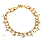 Traditional Gold Plated Thin String Anklet Handcrafted Payal/Anklets, Anklets for women, Indian anklet, Gold ankle bracelet pair for women