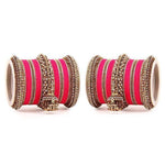 Indian Bollywood Bangles Jewelry 5 Color Latkan Jhumka Bridal Wedding & Party Wear Bangle Bracelet Traditional Pakistani Bangles Jewelry