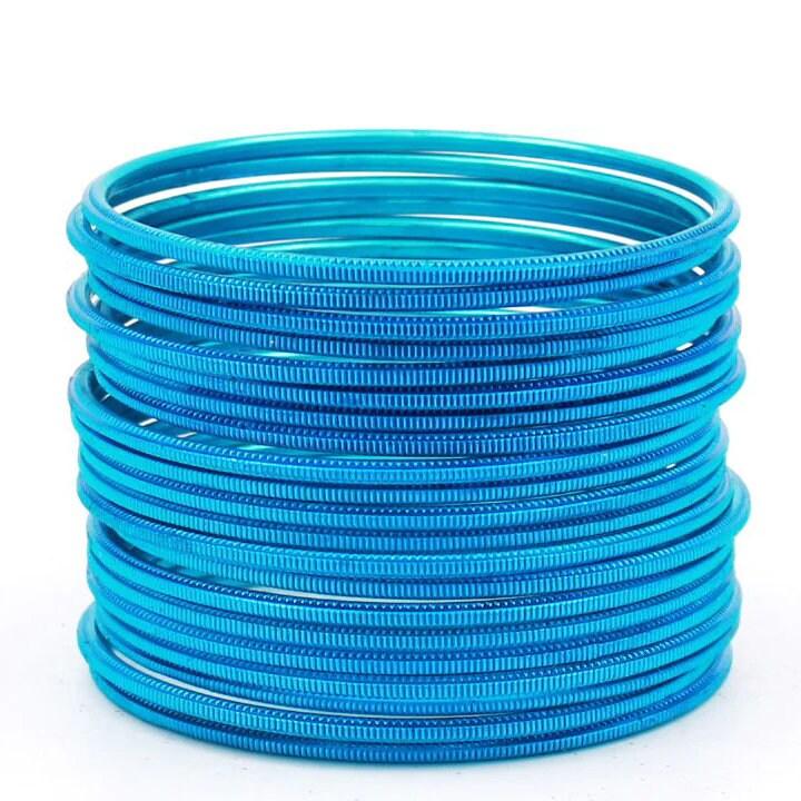 Indian Bangles Set 24 Dual Textured Bangles, Indian Jewelry, Bangles Bridal Bangles for Women, Indian Bangles, Bollywood Jewelry