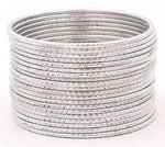 Indian Bangles Set 24 Shining Embossed Pattern Bangles, Indian Jewelry, Bridal Bangles for Women, Indian Bangles, Bollywood Jewelry