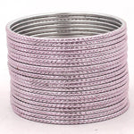 Indian Bangles Set 24 Shining Embossed Pattern Bangles, Indian Jewelry, Bridal Bangles for Women, Indian Bangles, Bollywood Jewelry