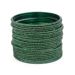 Indian Bangles, 24 Glitter Flat Shape Bangle Set , Indian Jewelry, Bridal Bangles for Women, Indian Bangles, Bollywood Jewelry