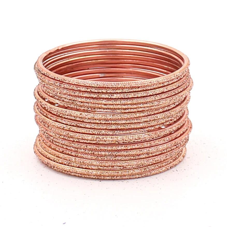 Indian Bangles, 24 Glitter Flat Shape Bangle Set , Indian Jewelry, Bridal Bangles for Women, Indian Bangles, Bollywood Jewelry