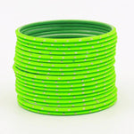 Indian Bangle Set 24 Plain Matte Textured Bangles, Metal Bangles Indian Jewelry / Bangles Bridal Bangles for Women