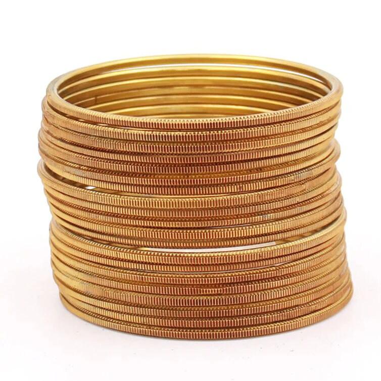 Indian Bangles Set 24 Dual Textured Bangles, Indian Jewelry, Bangles Bridal Bangles for Women, Indian Bangles, Bollywood Jewelry