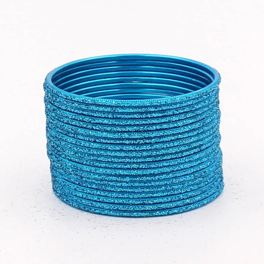 Indian Bangles, 24 Glitter Flat Shape Bangle Set , Indian Jewelry, Bridal Bangles for Women, Indian Bangles, Bollywood Jewelry