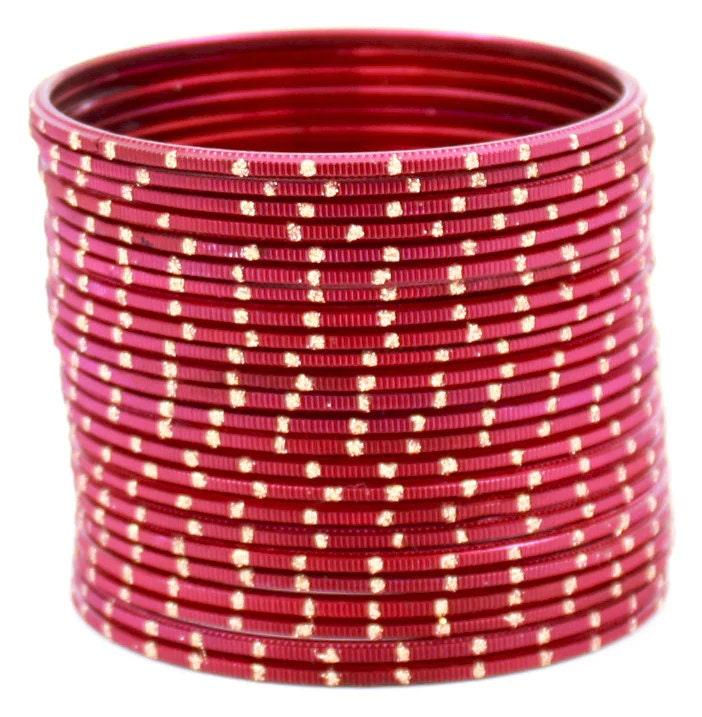 Indian Bangles, 24 Dual tone Golden Glitter Bangle Set, Indian Jewelry, Bridal Bangles, Indian Bangles, Bollywood Jewelry, Chudiyan