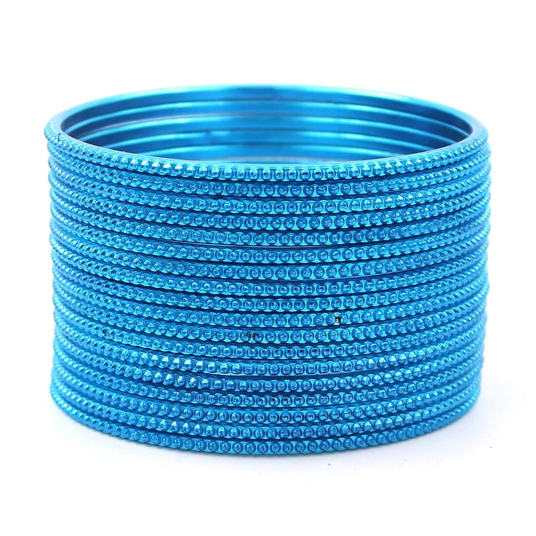 Indian Bangles, 24 Plain Dotted Bangle Set , Indian Jewelry, Bridal Bangles for Women, Indian Bangles, Bollywood Jewelry, Chudiyan