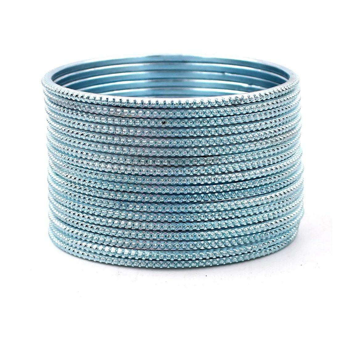 Indian Bangles, 24 Plain Dotted Bangle Set , Indian Jewelry, Bridal Bangles for Women, Indian Bangles, Bollywood Jewelry, Chudiyan