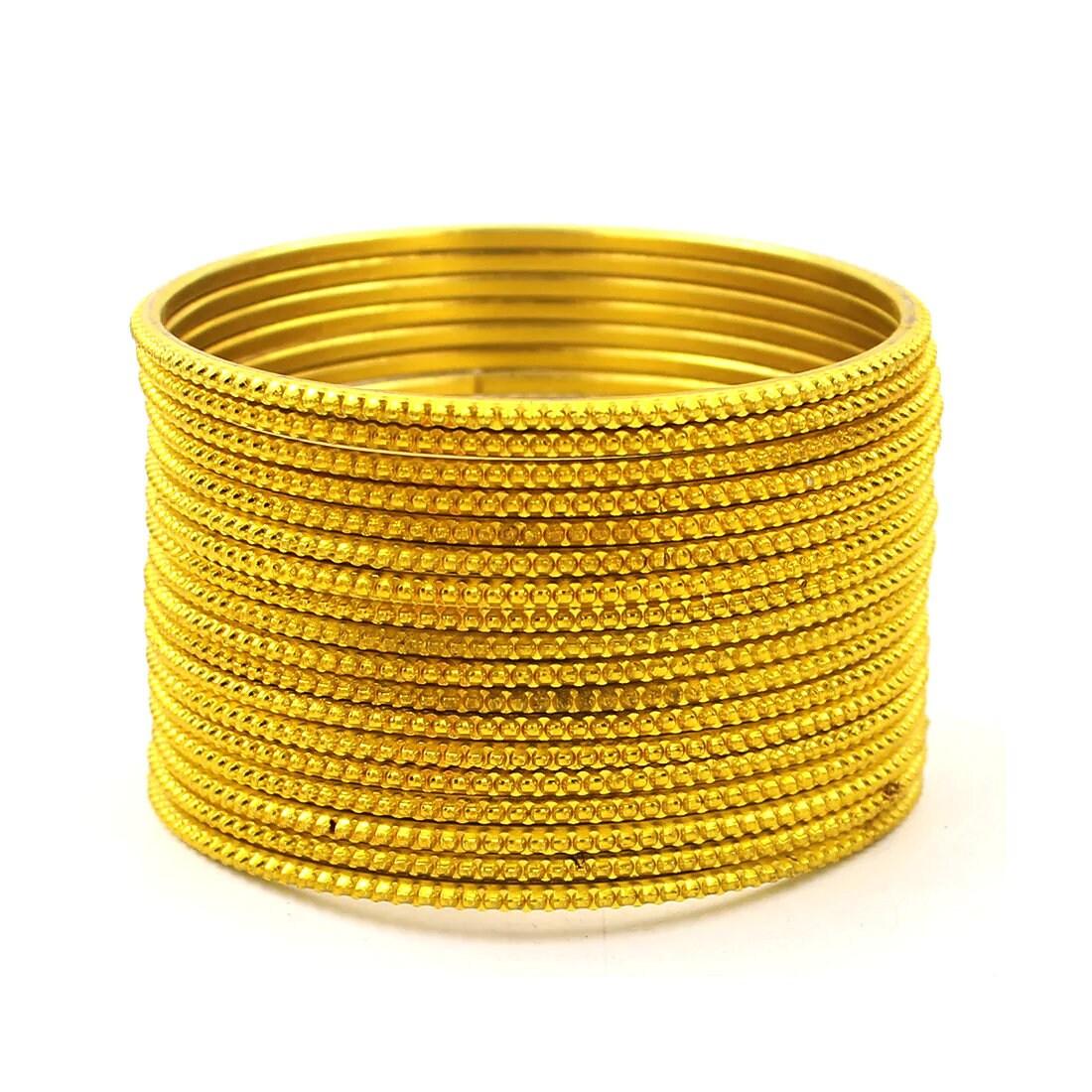 Indian Bangles, 24 Plain Dotted Bangle Set , Indian Jewelry, Bridal Bangles for Women, Indian Bangles, Bollywood Jewelry, Chudiyan