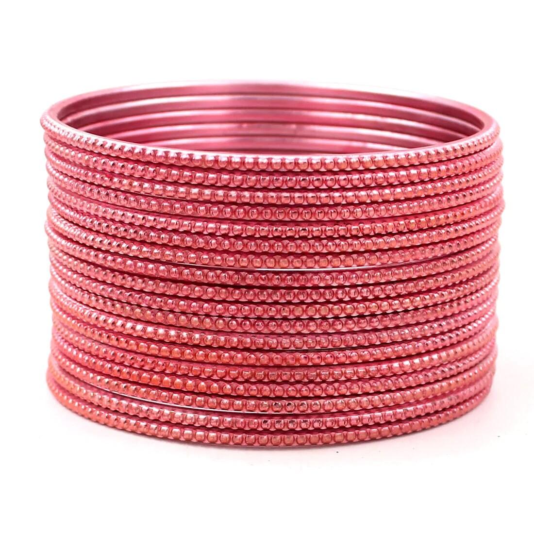 Indian Bangles, 24 Plain Dotted Bangle Set , Indian Jewelry, Bridal Bangles for Women, Indian Bangles, Bollywood Jewelry, Chudiyan