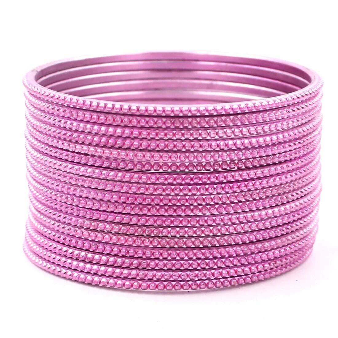 Indian Bangles, 24 Plain Dotted Bangle Set , Indian Jewelry, Bridal Bangles for Women, Indian Bangles, Bollywood Jewelry, Chudiyan