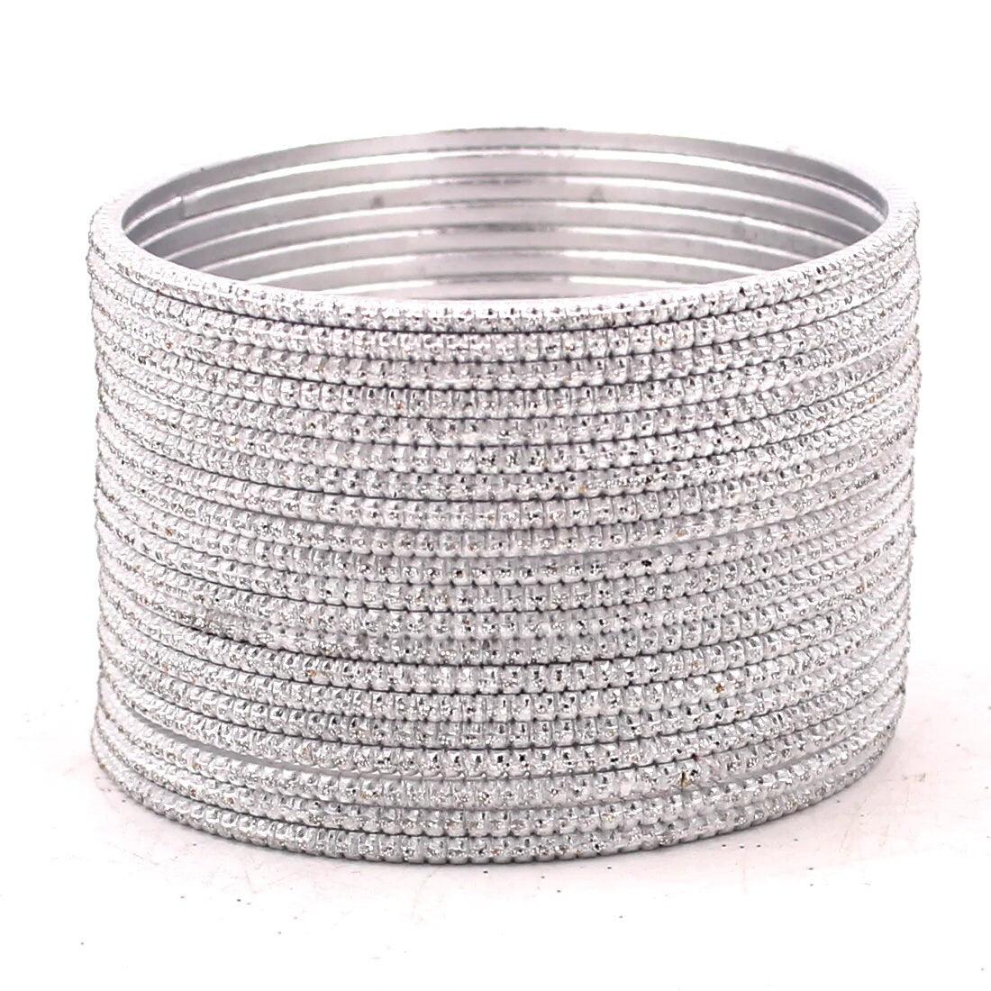 Indian Bangles, 24 Glitter Bangle Set, Indian Jewelry, Bridal Bangles for Women, Indian Bangles, Bollywood Jewelry, Chudiyan