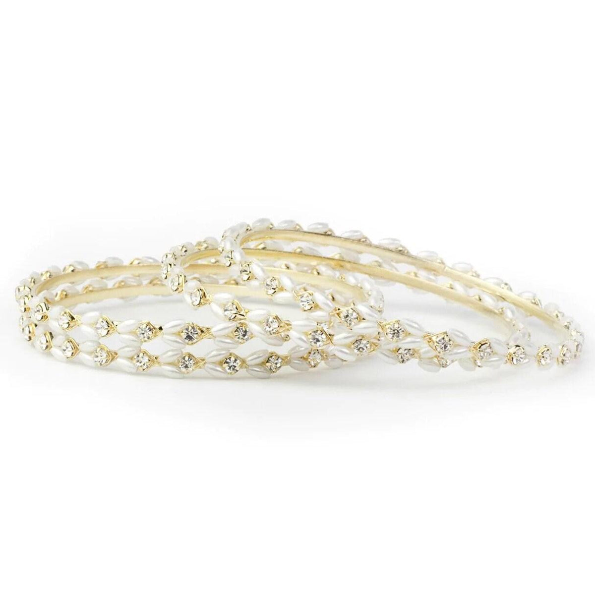 Pearl Bangle Bracelet Set / Indian Bangles / Indian jewelry / Indian Bangles / Bracelet / Wedding Bangles / Bridal Bangles Set for Women