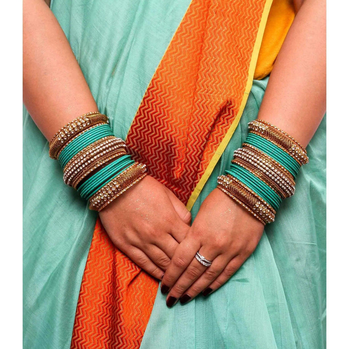 Indian dotted bangles set with Jaali work kada, Indian bangles, Wedding jewelry, festive colorful bangles Daily wear Bangles set (Set of 2)