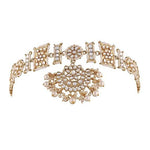 Alia Bhatt Inspired Floral Kundan Pearl Studded Rajasthani Sheeshphool/SheeshPatti, Indian Bridal Matha Patti / Matha phool / Indian Bridal