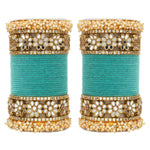 Flower Mirror Bangle Set, Indian bangle set , Velvet bangles, Traditional Wedding Bangles, Brass Metal and Stone Bridal Bangle Set