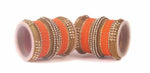Indian dotted bangles set with Jaali work kada, Indian bangles, Wedding jewelry, festive colorful bangles Daily wear Bangles set (Set of 2)