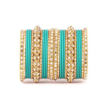 Antique Lac Bracelet with Matte Finish Bangles set, Wedding Bangles, Traditional wedding jewelry, Brass Metal and Stone Bridal Bangles Set