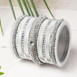 Indian bangle set , Bridal bangles, Metal bangles, Shinning Metal Lac Bangle Set, Traditional Bangle Set for Women, Bollywood Bracelet Set