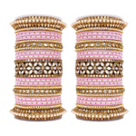 Traditional Punjabi Bridal Red Bangle set with flower mirror kada and pacheli Bangles, Indian Designer Wedding Chura Churi