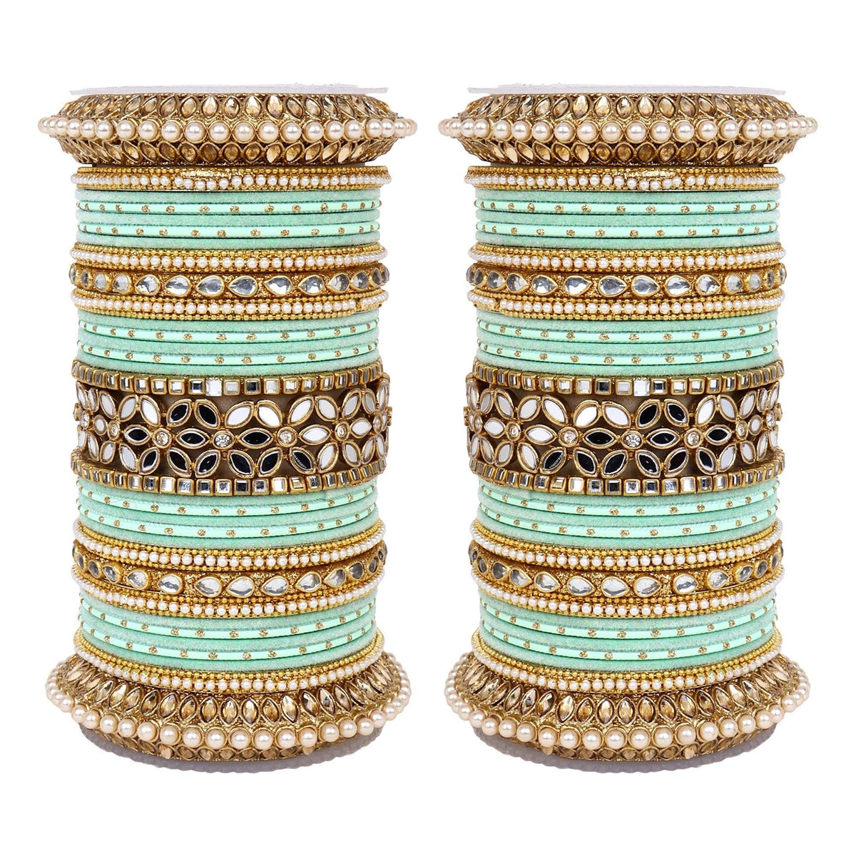 Traditional Punjabi Bridal Red Bangle set with flower mirror kada and pacheli Bangles, Indian Designer Wedding Chura Churi