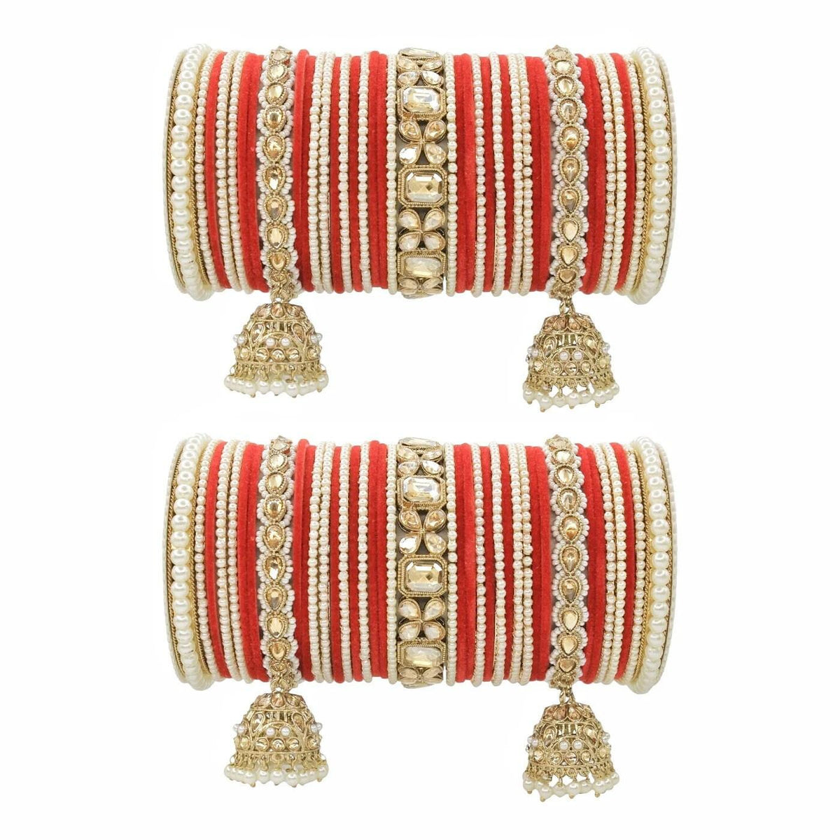 Indian Bangles in Different Colors Pearl Bangles Set with Jhumki Borders, Indian wedding Tassel Bangles Set Woman Jewelry Set