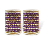 Stone pearl drop mirror bangle wedding Indian asian churiyan bangle set, Mirror kada bangle set, Wedding jewelry, pearl bangles