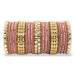 Silk Thread Kundan Kada Stones Bangle Set, Kundan stone silk thread bangles, Silk thread bangles set, Handcrafted silk thread bangles set