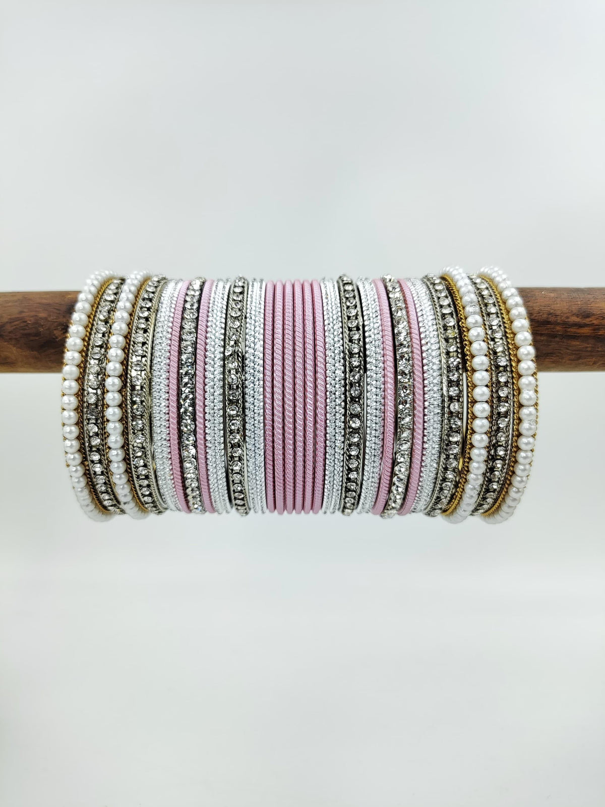 Pink bangles, wedding bangles for bride , Indian wedding bangles set with stones and pearl work, Indian traditional bangles set