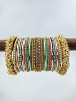 Multicolor bangles, wedding bangles for bride , Indian wedding bangles set with stones and pearl work, Indian traditional bangles set