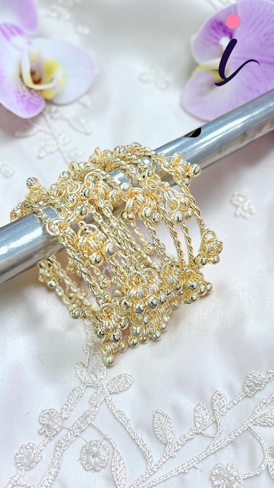 Kashmiri Ghungru Bangles Set with 8 PCS | Indian Jewellery Bridal Bangle Set | Traditional Indian Bangles Set for Wedding & Festive Wear