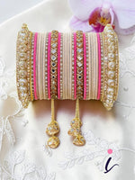 Chunky Pearl Pakistani Bridal Bangle Set, Kada Set, Bridal,Chura,Wedding Jewelry Set, Indian bangle Jewellery