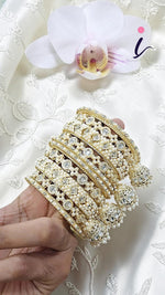 Jaipuri Ethnic Kundan Stone Work Bridal Chura Set for Women | Traditional Rajasthani Wedding Chura | Designer Bridal Bangle Set