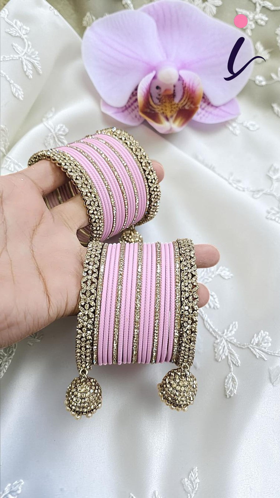 Indian Traditional Kundan Bangle Chura with Jhumar Set for Women | Bridal Wedding Jewellery | Ethnic Party & Festive Wear Accessories