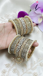 Golden Floral Design Bangle Jhumki Set | Indian Bangle Set | Indian Jewelry | Traditional Jewelry